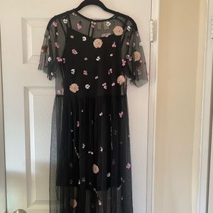 NWT H&M Written In The Stars Beaded Sequin Floral Dress